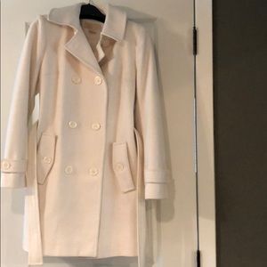 Michael Kors White Pea Coat